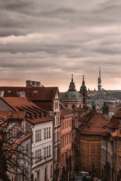 the city is full of old buildings and tall spires