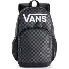 This Listing Is For A Nwot's Vans Alumni Pack 5 Backpack In Black/Charcoal Checkerboard. Carry Your Essentials In Style With This Vans Alumni Pack 5 Backpack. Backpack Features Padded Shoulder Straps 2 Interior Pockets Exterior Zipper Pocket And Two Side Pockets Backpack Details 19"H X 13.4"W X 6.5"D Zipper Closure Weight: 1 Lb. Construction & Care Body: 60% Recycled Polyester, 40% Polyester Lining: Polyester Spot Clean Only Imported Vans Backbag, Vans Backpack, Vans Bags, Sling Bag Black, Vans Checkered, Camo Backpack, Vans Kids, Vans Logo, Unisex Backpack