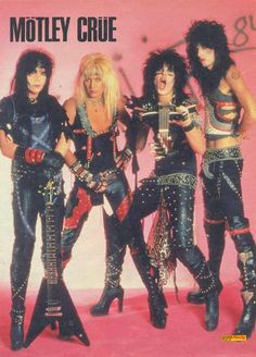 the cover art for motley crue's album, featuring four female rockers