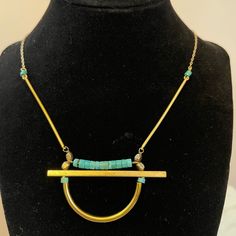 Brass And Turquoise Boho Geometric Necklace Nwot Refer To Photos For Measurements And Details. Turquoise Brass Necklaces For Jewelry Making, Turquoise Metal Necklace With Adjustable Chain, Turquoise Necklace With Adjustable Metal Chain, Adjustable Turquoise Brass Necklace, Adjustable Turquoise Metal Necklace, Turquoise Boho, Boho Geometric, Geometric Necklace, Ear Jewelry