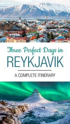 the cover of three perfect days in reykjavk, a complete itinerary