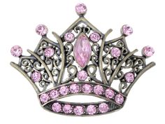 a tiara with pink stones on it