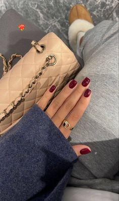 Wine Nails, Simple Fall Nails, Smink Inspiration, Casual Nails, Burgundy Nails, Red Nail, Clean Nails, Classy Nails