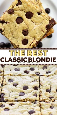 Here's a Valentine's Day sweet that's easy to whip up in just one bowl! Dense and chewy, this Classic Blondie Recipe is the BEST. These homemade blondies are even customizable with chocolate chips and other add-ins! Save this Valentine's Day dessert idea! Homemade Blondies, Blondies Recipes, Perfect Christmas Dessert, Blondie Recipe, Baking List