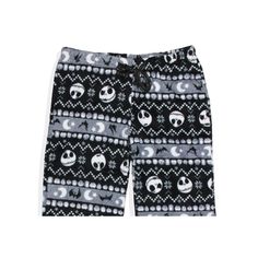 100% Product. The Nightmare Before Christmas is Tim Burton's masterpiece fantasy film. It is the story of Jack Skellington, a being from Halloween Town. When he learns about Christmas, he decides he wants to celebrate that holiday too. These black Minky fleece pajama lounge pants feature an all-over Jack Skellington Fairisle holiday design. These are fun and distinctive sleep pants, great for Tim Burton fans. Made of 100% Polyester with an elastic drawstring waistband and have two hand deep pock Black Christmas Loungewear Bottoms, Black Bottoms For Christmas Loungewear, Black Loungewear Bottoms For Christmas, Plush Pajama Pants, Jack Skellington Faces, Christmas Pajama Pants, Disney Logo, Pajama Lounge, Womens Pajamas Pants