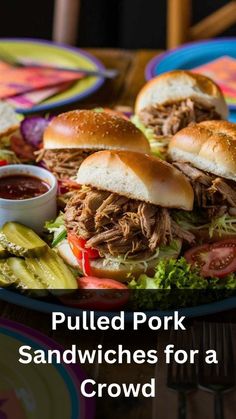 pulled pork sandwiches for a crowd