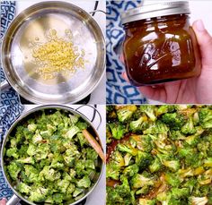 broccoli and other foods are being prepared to be cooked