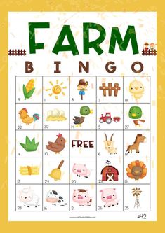 Ready for Farm theme Party? We've prepared 50 Unique Farm BINGO cards! This is perfect for every Farm theme party.

Goal: Be the first person to mark five(5) images in a row!

Pages: 55 pages

This file has Farm Tokens, Farm Calling Cards, Farm Bingo Cards, and Farm BINGO Instructions. We have prepared 50 Farm BINGO CARDS! Party Food Farm Theme, Farm Theme Party Food, Birthday Cake Farm Theme, Cake Farm Theme, Animal Theme Birthday Cake, Farm Theme First Birthday, Farm Theme Birthday Cake, Birthday Cake Farm, Farm Party Games