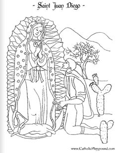 the virgin mary and jesus coloring page