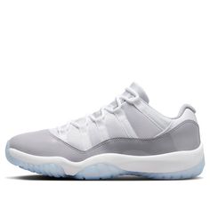 Get ready to step up your sneaker game with the new Air Jordan 11 Low "Cement Grey". Featuring a clean color scheme of white, university blue, and cement grey, this iconic low-top design is set to drop on April 1st. Don't miss out on this fresh addition to your sneaker collection. AV2187-140 (SNKR/AJ11/Men's/Low Top/Basketball) Cute Shoes Sneakers Jordans, Gray Custom Sneakers With Translucent Outsole For Light Sports, Gray Custom Sneakers For Light Sports With Translucent Outsole, Gray Low-top Basketball Shoes With Air Cushioning, Gray Casual Custom Sneakers With Air Cushioning, Casual Gray Custom Sneakers With Air Cushioning, Gray Low-top Custom Sneakers Fade-resistant, Gray Low-top Fade-resistant Custom Sneakers, Gray Fade-resistant Low-top Custom Sneakers