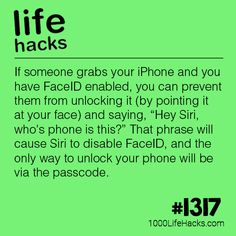 a green background with the words life hacks on it