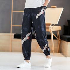 Brand Name: VOLGINSApplicable Season: Spring and SummerPant Style: Pencil PantsOrigin: CN(Origin)Material: PolyesterApplicable Scene: DailyStyle: Chinese StyleWaist Type: MIDFront Style: FlatDecoration: PATTERNFit Type: RegularGender: MENItem Type: Full LengthThickness: MidweightFabric Type: BroadclothLength: Full LengthClosure Type: Elastic WaistSize: Chinese SizeSeason: Spring/Summer/Autumn/WinterOffer: Dropshipping/Wholesale Mens Jogger Pants, Loose Trousers, Jogging Pants, East Asia, Navy Color, Chester, Chinese Style, Osaka, Jogger Pants