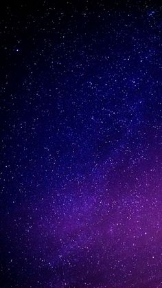 the night sky is filled with stars and purple hues