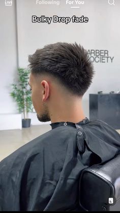 V Drop Fade, Mid Drop Fade Haircut Men, Bulky Drop Fade, White Guy Haircuts, Mid Drop Fade, Men Short Hair Fade, Mens Haircuts Thick Hair