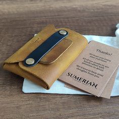 This wallet is handcrafted from quality crazy leather. The wallet is seamless and supported by brass screws. Brass screws are made of stainless and nickel-free material. The wallet fits in the palm. It has a high carrying capacity. This unisex leather wallet is perfect for the men who want to reduce pocket bulk, or for the gals who would like to leave the purse at home and carry out only the necessities. You can easily carry your driver's license, ID card and bank cards. It is an excellent gift Leather Card Holder With Belt Clip For Gifts, Leather Card Holder With Key Clip For Gift, Minimalist Leather Wallet, Leather Wallet Pattern, Keychain Wallet, Yellow Cat, Card Bag, Wallet Pattern, Minimalist Wallet