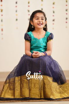 Traditional Pavadai Sattai designed by Suttis - Ival in Mabia. Whatsapp - +91 99526 79935 #suttis, #ivalinmabia, #kids, #pavadaisattai, #ival, #kidsdress, #mabia, #boutique, #traditional Kids Pattu Pavadai Designs Latest, Kids Pattu Langa Designs, Pavadai Sattai Designs, Pattu Pavadai Designs, Pavadai Sattai, Patch Work Blouse Designs, Pure Georgette Sarees