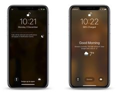 two iphones side by side with the same time and date displayed on their screens