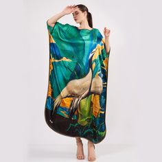 Mulberry Silk Maxi Dress Plus Size Long Dress Green Loose Fit Nightgown Green Kaftan Evening Kaftan Dress Japanese Dress - Etsy Multicolor Silk Dress With Kimono Sleeves, Green Silk Dress With Kimono Sleeves, Evening Kaftan, Long Dress Green, Plus Size Long Dress, Green Kaftan, Dress Plus, Plus Size Long Dresses, Maxi Dress Plus Size