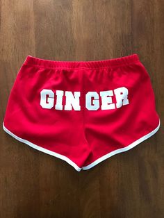 GINGER Athletic Shorts 2000s Shorts, Roy Harper, Funny Tee Shirts, Shorts Womens, Red Dark, Pinterest Closet, Shorts Women, Gym Shorts, At The Gym