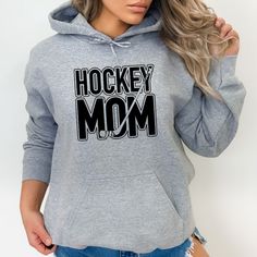 Unisex sizing T-shirts are 100% ring spun cotton Crewnecks and Hoodies are 50/50 blend Hockey Shirt Ideas, Volleyball Hoodie, Brand Sweatshirts, Mama Hoodie, Volleyball Mom, Mom Era, Mom Hoodies, College Hoodies, Gildan Hoodie