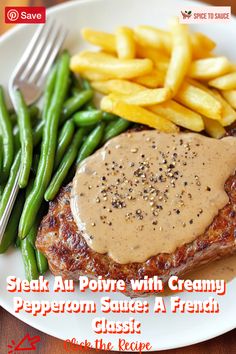 Savor the rich flavors of a classic French Steak Sauce with this easy Steak Au Poivre recipe. Learn how to make a creamy peppercorn sauce that elevates your steak to a whole new level. Save this pin for later and impress your guests with the perfect Au Poivre Sauce every time!

#SteakAuPoivre #PeppercornSauce #GourmetCooking #FrenchCuisine #RecipeInspiration #CookingTips #BeefRecipes #CulinaryDelight #HomeCooking #FoodieFavorites Au Poivre Sauce