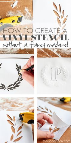 how to create a diy stencil with a fancy machine - step by step instructions