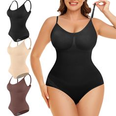 Plus Size Women Full Body Shaper Firm Tummy Control Shapewear Slimming Bodysuit Control Shapewear, Slim Bodysuit, Full Body Shaper, Shorts Skirt, Shapewear Tops, Body Shapewear, Dress Jeans, Shape Wear, Body Shaper