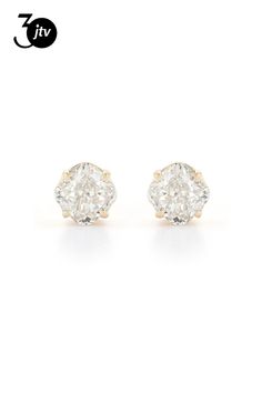 Prazana�� Lab-Grown Diamonds 1.50ctw cushion cut white lab-grown diamond, 14k yellow gold stud earrings. Measure approximately 3/16"L x 3/16"W with push back backings. H-I color, SI clarity minimum. Classic White Cushion Cut Diamond Earrings, White Cushion Cut Diamond Earrings, Classic White Cushion Cut Earrings, White Diamond Earrings With Cushion Cut, White Cushion Cut Diamond Earrings With Brilliant Detail, Yellow Gold Stud Earrings, White Lab, Gold Stud Earrings, Gold Stud