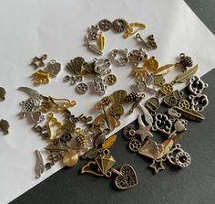 "\" By adding extra items to your cart, you will not pay additional shipping fee You have two options: Small and large size of charms. Sale 10/20/30 pcs different charms pendant Tibetan silver , antique gold, bronze boho charms, bird cage, pineapple, symbol, shell , leaf, anker ,... ,Pendant beaded Jewelry Findings Charm DIY Material: Tibet Silver, Zinc alloy" Handmade Brass Charms For Jewelry Making, Antique Silver Metal Charms For Gifts, Nickel-free Brass Charm Necklaces For Jewelry Making, Nickel-free Bronze Metal Charm Necklaces, Handmade Gold Charm Bracelet As Gift, Handmade Gold Charm Bracelet For Gift Making, Handmade Gold Charm Bracelet For Gift, Bronze Nickel-free Metal Charm Necklaces, Bronze Vintage Charm Necklace