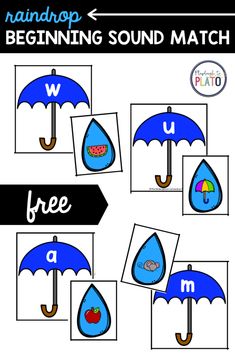 the beginning sound match with an umbrella