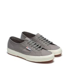 Superga - 2750 Cotu Classic Sneakers - Grey Blue – Superga US Classic Gray Low-top Sneakers, Classic Gray Lace-up Sneakers, Classic Gray Sneakers With Contrast Sole, Classic Gray Sneakers With Laces, Classic Gray Sneakers With Cushioned Footbed, Classic Gray Custom Sneakers With Rubber Sole, Classic High-top Sneakers With Vulcanized Sole, Classic High-top Sneakers With Laces, Classic Slip-on Canvas Shoes With Rubber Sole