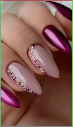 Gold and pink in festive cheer, Nails that shine throughout the year. Christmas glitz with every touch, Holiday joy means so much. Polka Dot Nail Designs, French Tip Nail Art, Classic Nail, Quick Nail, May Nails, Graduation Nails, Fall Nail Art Designs, Fancy Nails Designs, Fall Nail Art