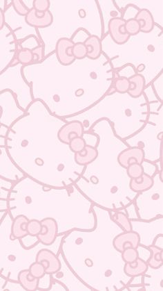 the pink hello kitty wallpaper is very cute and it looks like they are all over