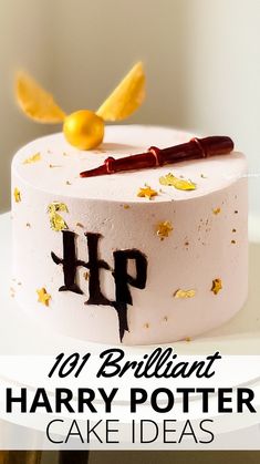 a harry potter cake with the words 10 brilliant harry potter cake ideas