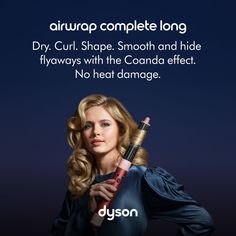 A multi-purpose styler that creates loose, bouncy waves without extreme heat damage. Bouncy Waves, Hair Dryer Accessories, Detangling Comb, Dyson Airwrap, Heat Damage, Extreme Heat, No Heat, Dry Hair, Styling Tools