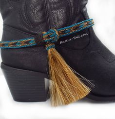 Fancy Cowgirl Boots, Fancy Cowgirl, Horsehair Bracelet, Cinnamon Hair Colors, Horse Hair Tassels, Cinnamon Hair, Horse Hair Bracelet, Boot Bracelet, Boot Bling