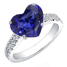 METAL SPECIFICATIONS White Gold 14K STONE SPECIFICATIONS Stone Name : Blue Sapphire and Diamond Stone Cut : Heart and Round Stone Details : There is one heart cut sapphire approx. 3.50 carats (Approx. Size 8.5 x 8.5 mm) and approx. 1.50 carats of diamonds on the sides. Natural earth mined stones. Color : F Clarity : VS1 Quality of Sapphire : AAA Sapphire Treatment : Heated Total : Approx. 5 Carats RING SPECIFICATIONS Size : 6.5 (Can ship in any size, please send us a message about size after pla 5 Carat Ring, Gemstone Diamond Ring, Cowry Shell, Blue Sapphire Gemstone, Ring Heart, Gold Diamond Ring, Natural Earth, Gold Diamond Rings, Sapphire Gemstone