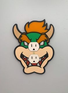 an image of a cartoon character that is on the wall with it's mouth open