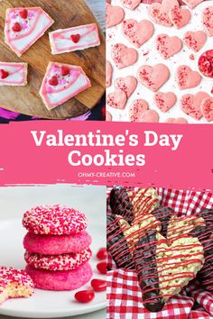 valentine's day cookies collage with text overlay