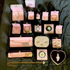 17 Pieces ! Sold As Is ... Watches Need Batteries.. But Most Have Not Been Worn ! 2000 Jewelry, Juicy Couture Luggage Set, Vintage Juicy Couture Jewelry, Juicy Couture Jewelry Necklaces, Juicy Couture Charms Bracelet, Juicy Couture Necklace, Pink Sparkles, Juicy Couture Jewelry, Couture Jewelry