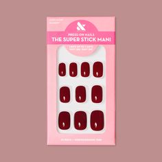 Mulberry | Extra Short | Squoval - Tab Press-On The Red Nail Theory, Red Nail Theory, Nail Theory, Short Squoval, Instagram Comments, Buff Nails, Cuticle Care, Olive And June, Ice And Spice