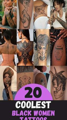 the top 20 coolest black women tattoo designs for girls and men in their 20s's