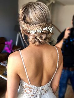 Updo Bridal Hair, Updo Bridal, Wedding Hairstyles For Medium Hair, Wedding Hairstyles Bridesmaid, Romantic Updo, Romantic Hairstyles, Bridal Hair Updo