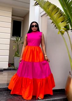 Long Gown Designs Gorgeous Dress, Cotton Gown Designs, Trendy Long Dresses, Summer Elegant Outfit, Materials Gown Style, African Dress Styles, Wife Clothes, Multicolor Maxi Dress, Classy Gowns