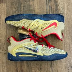 Nike Kd 15 ‘Olympic’ (Size Us Mens 16.5). Condition Is New Without Box. Come As Seen In Pictures. Any Questions Send A Message. All Items Are Shipped Within 24hrs Of Purchase Gold Basketball Shoes With Boost Midsole For Sports, Gold Basketball Shoes With Boost Midsole, Gold Sporty Basketball Shoes, Gold Sporty Lace-up Basketball Shoes, Sporty Gold Lace-up Basketball Shoes, Gold Lace-up Sporty Basketball Shoes, Sporty Gold Basketball Shoes With Round Toe, Nike Kd 15, Nike Kd