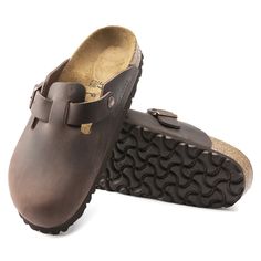 Boston Oiled Leather Habana | BIRKENSTOCK Birkenstock Boston Soft Footbed, Boston Soft Footbed, Birkenstock Clogs, Boston Clogs, Birkenstock Men, European Shoes, Birkenstock Women, Boston Clog, Natural Design