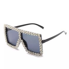 Check out our “Bling Her Out” sunglasses! These babies are guaranteed to make you feel like a runway model every time you step out of the house! They shine, they glisten, they twinkle, and they are super star quality - just like you! Grab yourself a pair today and add that extra “Oh Baby” to you look today! So grab yourself a pair or three today because all of our sunglasses are BUY 2 GET 1 FREE! Discount automatically applied at checkout! View our sunglasses collection now! Details: Style: Squa Diamond Sunglasses, Bling Sunglasses, Funky Sunglasses, Crystal Sunglasses, Oversized Fashion, Flat Top Sunglasses, Rhinestone Sunglasses, Steampunk Sunglasses, Sunglasses Women Oversized