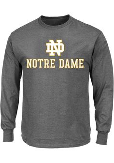 Notre Dame Logo, Irish Names, Big And Tall, Long Sleeve Tshirt, Long Sleeve Tees, ? Logo