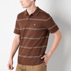 This Arizona men's striped short-sleeve polo shirt is a versatile style for warm-weather weekend social or sporting activities. This crew neck short-sleeve tee is made from a soft cotton-jersey for a regular-fit and features a small embroidered palm tree on the chest. Wear it with jeans or chino shorts. Closure Type: Button, Pullover HeadFit: Regular FitNeckline: Collar NeckSleeve Length: Short SleeveApparel Length: 28.5 InchesFiber Content: 100% CottonFabric Description: JerseyCollar: Spread C… Casual Striped Short Sleeve Polo Shirt, Summer Polo Shirt With Horizontal Stripes, Summer Short Sleeve Horizontal Stripe Polo Shirt, Summer Horizontal Stripe Polo Shirt, Casual Polo Shirt With Horizontal Stripes, Casual Short Sleeve Polo Shirt With Horizontal Stripes, Casual Summer Polo Shirt With Horizontal Stripes, Casual Short Sleeve Polo Shirt With Stripes, Casual Horizontal Stripe Short Sleeve Polo Shirt