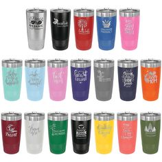 the 16oz tumbler cup is shown in different colors